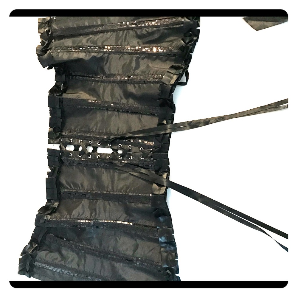 Black sequin corset
